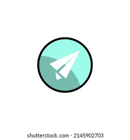 send icon vector design templates white on background