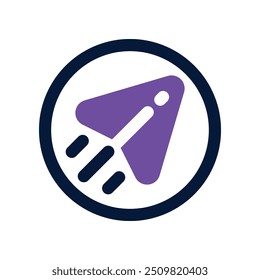 Symbol senden. Vektorsymbol mit zwei Tönen für Ihre Website, Ihr Handy, Ihre Präsentation und Ihr Logo-Design.