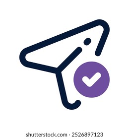 send icon. vector dual tone icon for your website, mobile, presentation, and logo design.