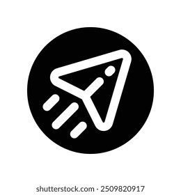 send icon. vector glyph icon for your website, mobile, presentation, and logo design.