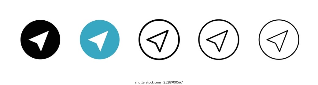 Send icon vector illustration set