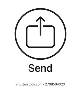 Icono de envío. Símbolo de línea de Vector para un Sitio web, tarjeta de producto, presentación y App móvil, embalaje o instrucción. Signo de esquema editable