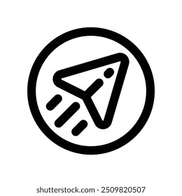 send icon. vector line icon for your website, mobile, presentation, and logo design.