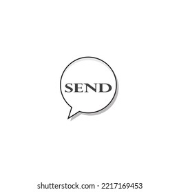 Send icon vector on white background Free Vector