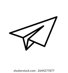 send icon. vector paper airplane icon on white background