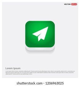 Send iconGreen Web Button - Free vector icon