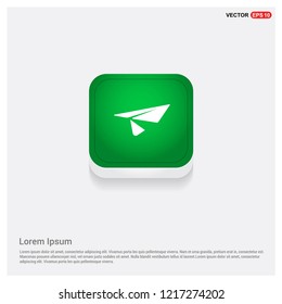 Send iconGreen Web Button - Free vector icon