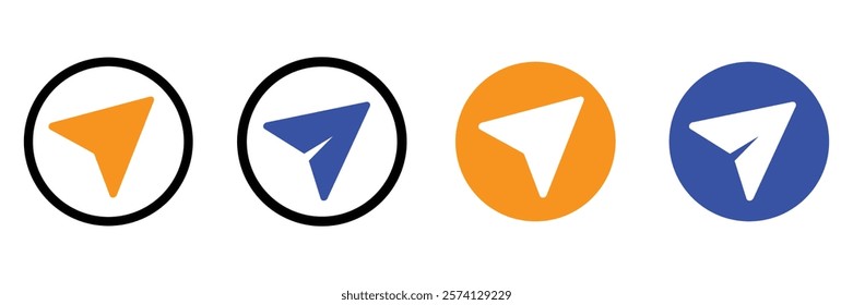 Send icons. Send message icons with arrow, share icon isolated on white background. Modern technology icon, vector illustration. EPS 10