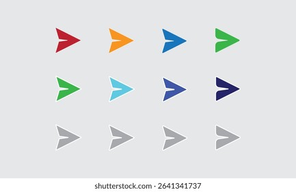 Send Icons paper plane symbols Design.