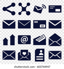 Send icons set. set of 16 send filled icons such as arrow up, mail, resume, love letter, envelope, email, letter, envelop, share