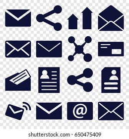Send icons set. set of 16 send filled icons such as arrow up, mail, resume, envelope, email, letter, envelop