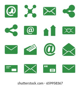 Send icons set. set of 16 send filled icons such as arrow up, love letter, envelope, email, at email, mail, letter, envelop, share, parcel