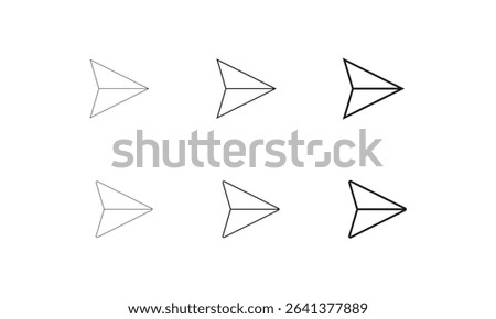 Send Icons Vector Graphics. From ultra-light lines to bold outlines, each icon captures the essence of communication, speed, and forward action.