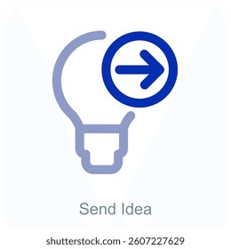 Send Idea and innovation icon concept