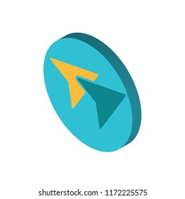 Send isometric left top view 3D icon