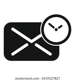 Send late mail icon simple vector. Home last work. Online business care