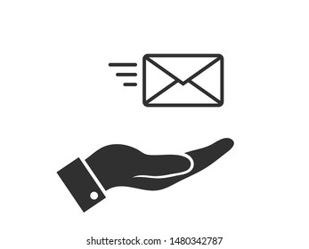 Send letter, Envelope, Message email, Vector icon