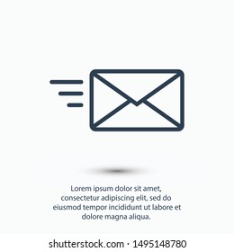 Send letter, Envelope, Message email, Vector icon