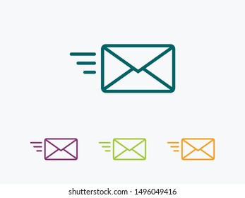 Send letter, Envelope, Message email, Vector icon