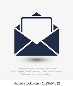 Send letter, Envelope, Message email, Vector icon