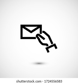 Senden von Brief, Umschlag, E-Mail-Symbol Vektor. Das Symbol E-Mail-Symbol für die Website. Illustrationsmail, Brief für mobile Apps senden. Piktogramm E-Mail. Symbol senden von E-Mails