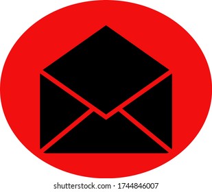 Enviar carta, sobre, correo electrónico de mensaje, icono del vector