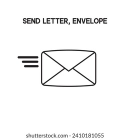 Send letter, Envelope, Message email, Vector icon