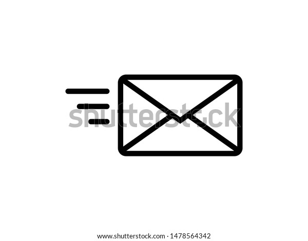 Send letter,\
Envelope, Message email, Vector\
icon