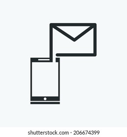 Send a letter icon - mobile phone