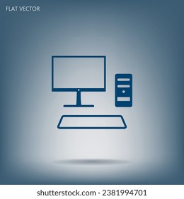 Send a letter icon, mobile phone and mail. Vector illustration