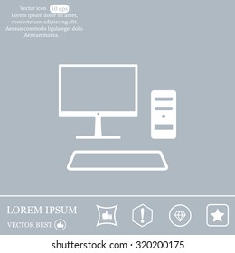 Send a letter icon, mobile phone and mail. Vector illustration