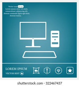 Send a letter icon, mobile phone and mail. Vector illustration