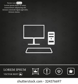 Send a letter icon, mobile phone and mail. Vector illustration