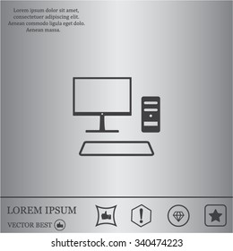 Send a letter icon, mobile phone and mail. Vector illustration