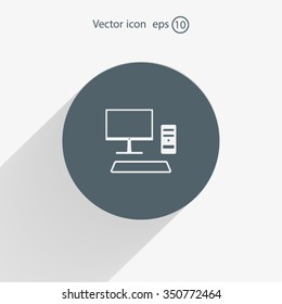 Send a letter icon, mobile phone and mail. Vector illustration