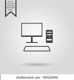 Send a letter icon, mobile phone and mail. Vector illustration