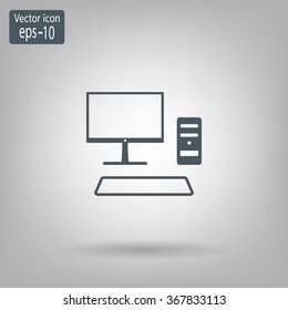 Send a letter icon, mobile phone and mail. Vector illustration