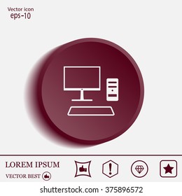 Send a letter icon, mobile phone and mail. Vector illustration