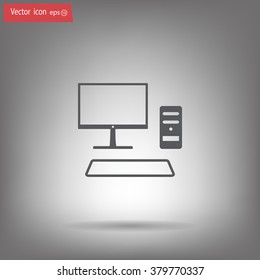Send a letter icon, mobile phone and mail. Vector illustration