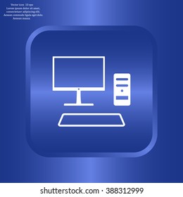 Send a letter icon, mobile phone and mail. Vector illustration