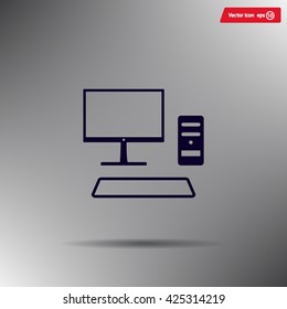 Send a letter icon, mobile phone and mail. Vector illustration