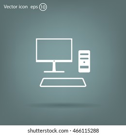 Send a letter icon, mobile phone and mail. Vector illustration