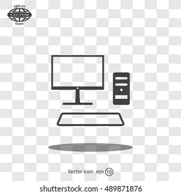 Send a letter icon, mobile phone and mail. Vector illustration