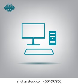 Send a letter icon, mobile phone and mail. Vector illustration