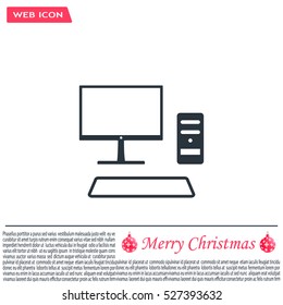 Send a letter icon, mobile phone and mail. Vector illustration