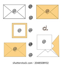 Send A Letter Icon.Flat Icon Solid Style isolated.Smart Phone Sending Email.EPS10