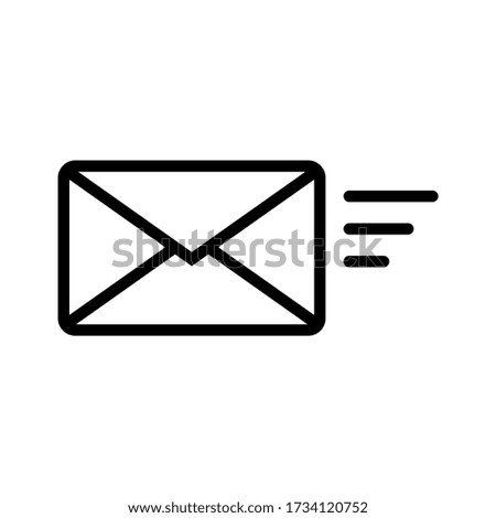Send letter mail icon, Envelope mail, Message email icon, Vector icon