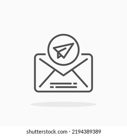 Icono de línea de envío. Actrazo editable y píxel perfecto. Se puede usar para productos digitales, presentación, diseño de impresión y más.
