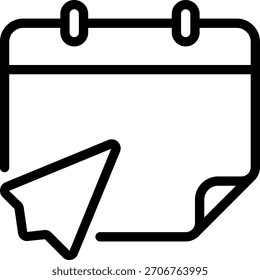 Vector de ilustración de icono de línea de envío