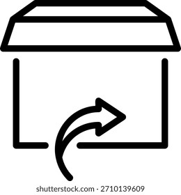 Enviar línea icono de ilustración Vector